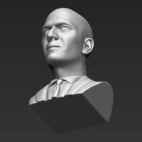 Zinedine Zidane bust 3D printing ready stl obj formats - Thumbnail 20