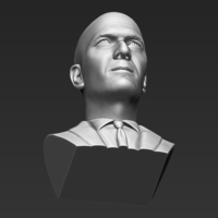 Zinedine Zidane bust 3D printing ready stl obj formats - Thumbnail 21