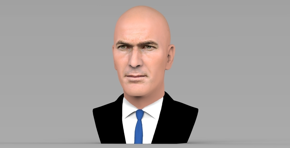 Zinedine Zidane bust ready for full color 3D printing 3D Print 282909