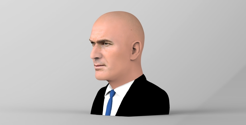 Zinedine Zidane bust ready for full color 3D printing 3D Print 282910