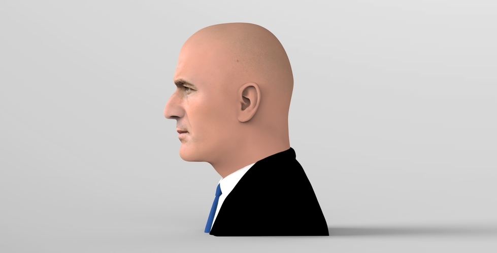 Zinedine Zidane bust ready for full color 3D printing 3D Print 282911