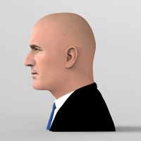 Zinedine Zidane bust ready for full color 3D printing - Thumbnail 4