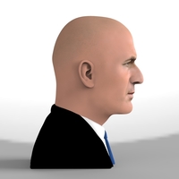 Zinedine Zidane bust ready for full color 3D printing - Thumbnail 5