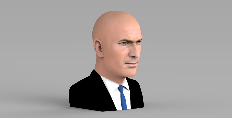 Zinedine Zidane bust ready for full color 3D printing 3D Print 282913