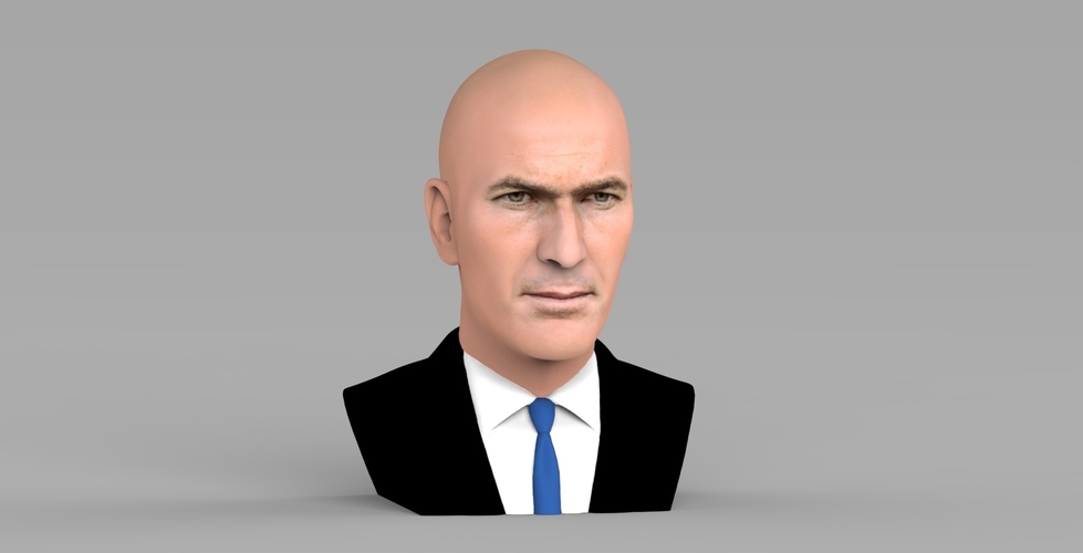 Zinedine Zidane bust ready for full color 3D printing 3D Print 282914