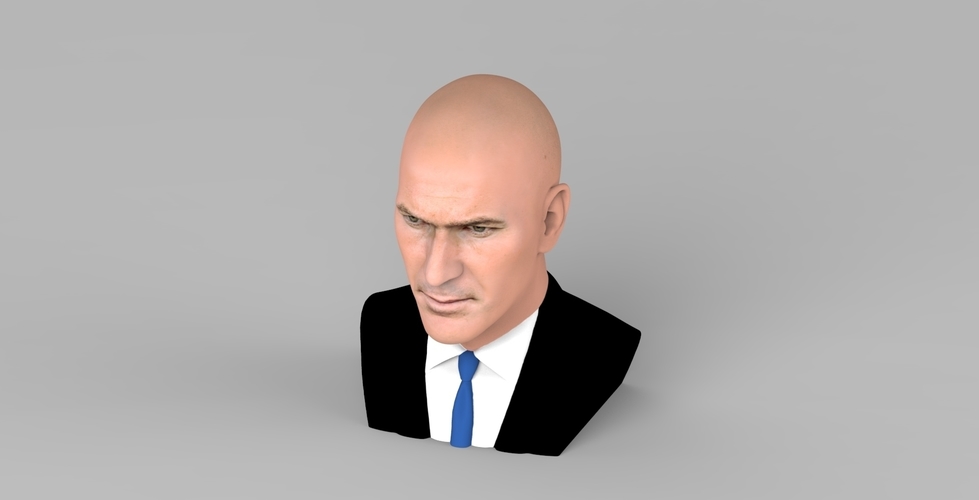Zinedine Zidane bust ready for full color 3D printing 3D Print 282915