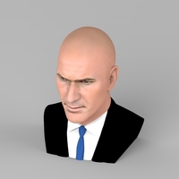 Zinedine Zidane bust ready for full color 3D printing - Thumbnail 8