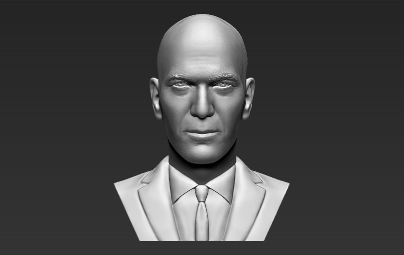 Zinedine Zidane bust ready for full color 3D printing 3D Print 282917