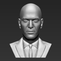 Zinedine Zidane bust ready for full color 3D printing - Thumbnail 10
