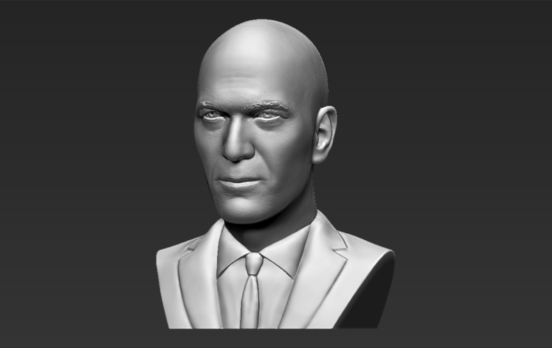Zinedine Zidane bust ready for full color 3D printing 3D Print 282918