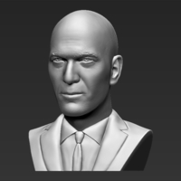 Zinedine Zidane bust ready for full color 3D printing - Thumbnail 11