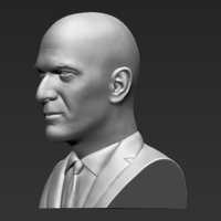 Zinedine Zidane bust ready for full color 3D printing - Thumbnail 12
