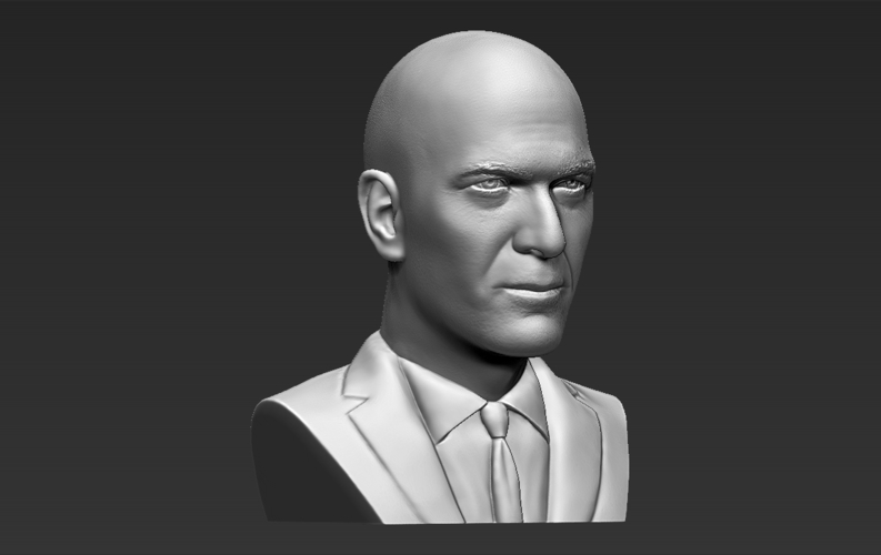 Zinedine Zidane bust ready for full color 3D printing 3D Print 282921