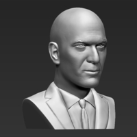 Zinedine Zidane bust ready for full color 3D printing - Thumbnail 14