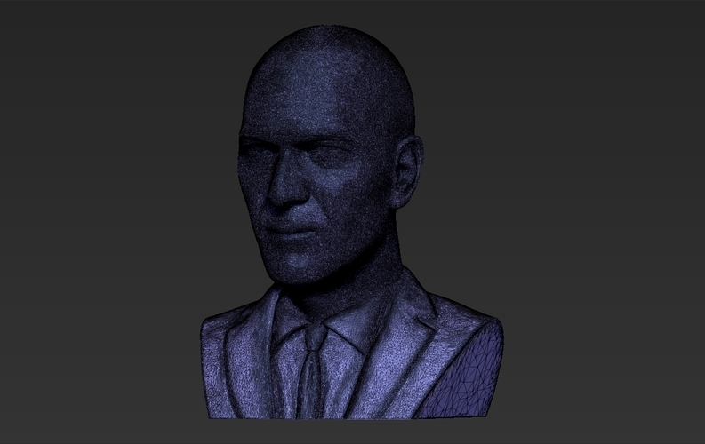Zinedine Zidane bust ready for full color 3D printing 3D Print 282924