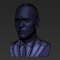 Zinedine Zidane bust ready for full color 3D printing - Thumbnail 17