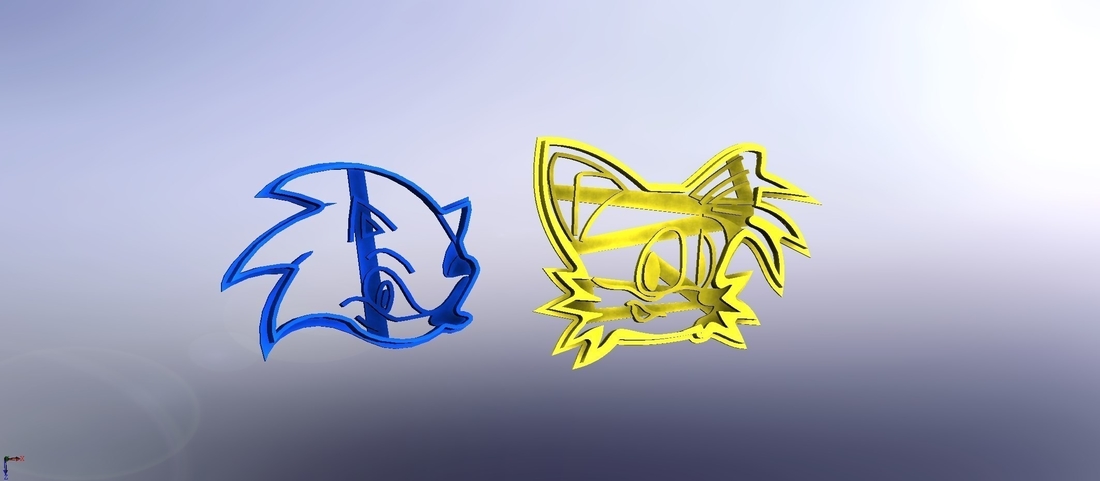 Sonic and fox-Cookie cutters-60 (Free) 3D Print 282943