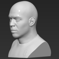 Ronaldo Nazario Brazil bust 3D printing ready stl obj formats - Thumbnail 3