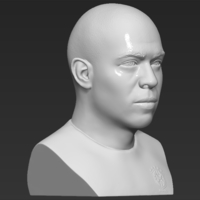 Ronaldo Nazario Brazil bust 3D printing ready stl obj formats - Thumbnail 9