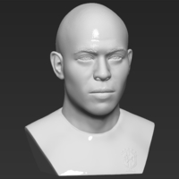 Ronaldo Nazario Brazil bust 3D printing ready stl obj formats - Thumbnail 10