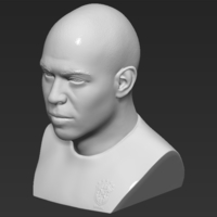 Ronaldo Nazario Brazil bust 3D printing ready stl obj formats - Thumbnail 13
