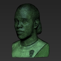 Ronaldinho bust 3D printing ready stl obj formats - Thumbnail 3