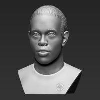 Ronaldinho bust 3D printing ready stl obj formats - Thumbnail 4