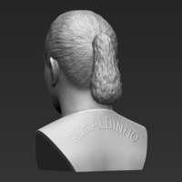 Ronaldinho bust 3D printing ready stl obj formats - Thumbnail 7