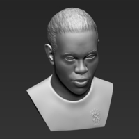 Ronaldinho bust 3D printing ready stl obj formats - Thumbnail 14