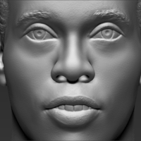 Ronaldinho bust 3D printing ready stl obj formats - Thumbnail 18