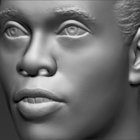 Ronaldinho bust 3D printing ready stl obj formats - Thumbnail 20