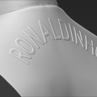 Ronaldinho bust 3D printing ready stl obj formats - Thumbnail 22
