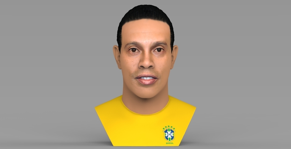 Ronaldinho bust ready for full color 3D printing 3D Print 282993