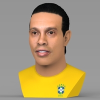 Ronaldinho bust ready for full color 3D printing - Thumbnail 2