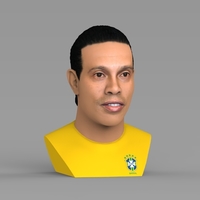 Ronaldinho bust ready for full color 3D printing - Thumbnail 5