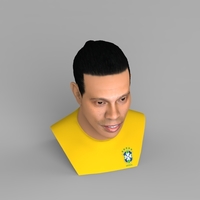 Ronaldinho bust ready for full color 3D printing - Thumbnail 6