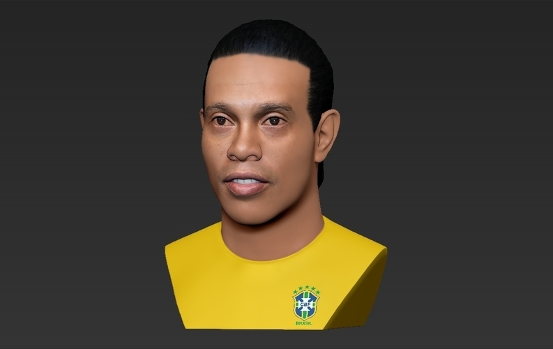 Ronaldinho bust ready for full color 3D printing 3D Print 283002