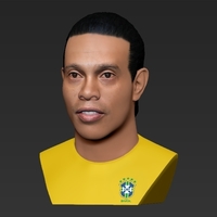 Ronaldinho bust ready for full color 3D printing - Thumbnail 10