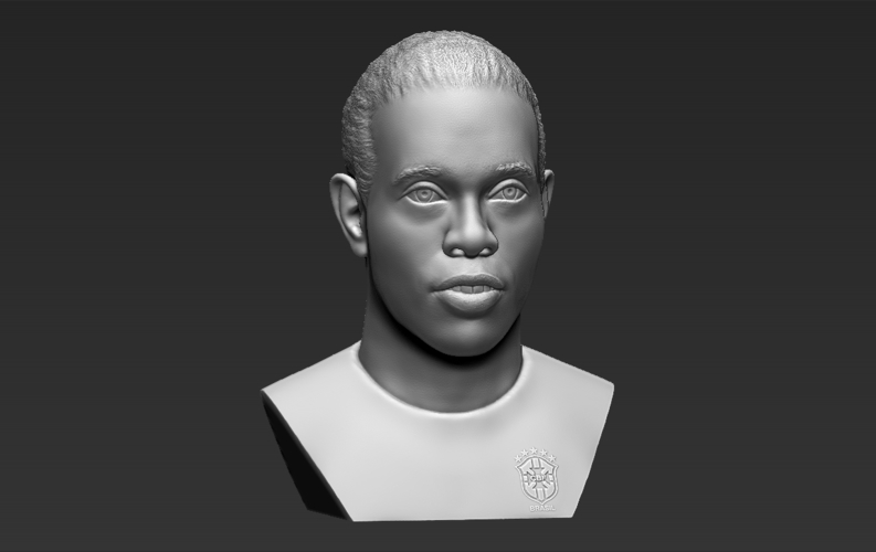 Ronaldinho bust ready for full color 3D printing 3D Print 283011