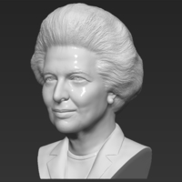 Margaret Thatcher bust 3D printing ready stl obj formats - Thumbnail 3