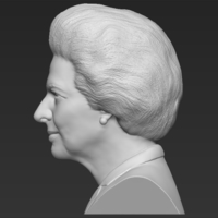 Margaret Thatcher bust 3D printing ready stl obj formats - Thumbnail 4