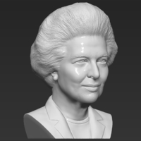 Margaret Thatcher bust 3D printing ready stl obj formats - Thumbnail 9