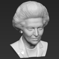 Margaret Thatcher bust 3D printing ready stl obj formats - Thumbnail 11