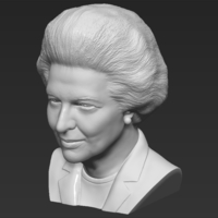 Margaret Thatcher bust 3D printing ready stl obj formats - Thumbnail 12