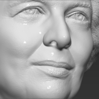 Margaret Thatcher bust 3D printing ready stl obj formats - Thumbnail 17