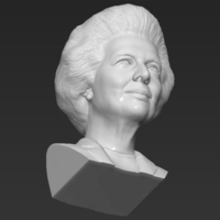 Margaret Thatcher bust 3D printing ready stl obj formats - Thumbnail 18