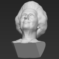 Margaret Thatcher bust 3D printing ready stl obj formats - Thumbnail 19