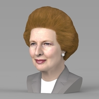 Margaret Thatcher bust ready for full color 3D printing - Thumbnail 2