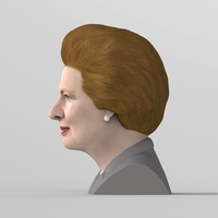 Margaret Thatcher bust ready for full color 3D printing - Thumbnail 4