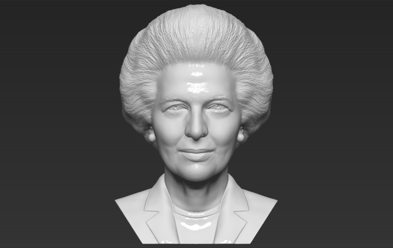 Margaret Thatcher bust ready for full color 3D printing 3D Print 283051